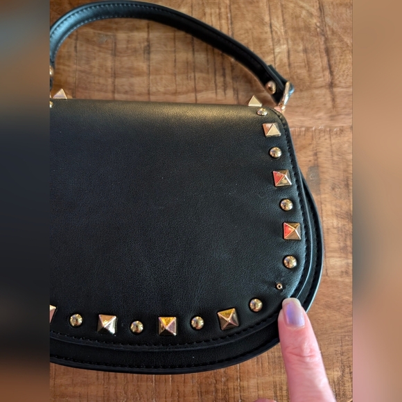 Black Diana leather purse (crossbody or hand bag) - Picture 7 of 8